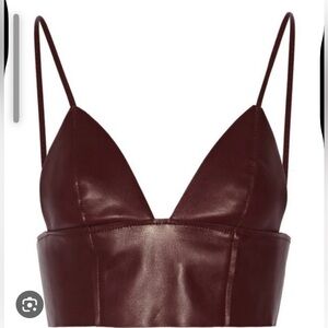Alexander Wang genuine leathet T bralette